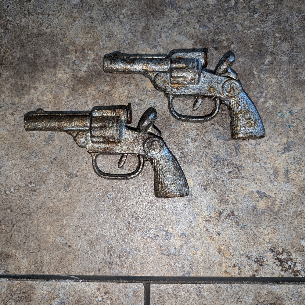 Antique Andes Oh Boy Cast Iron Toy Cap Guns 1922